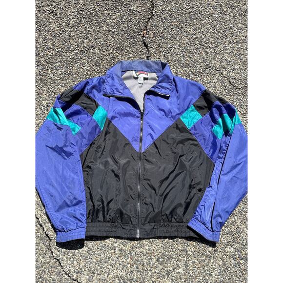 Inertia vintage 90s purple teal windbreaker, lightweight retro jacket XL - Picture 1 of 5